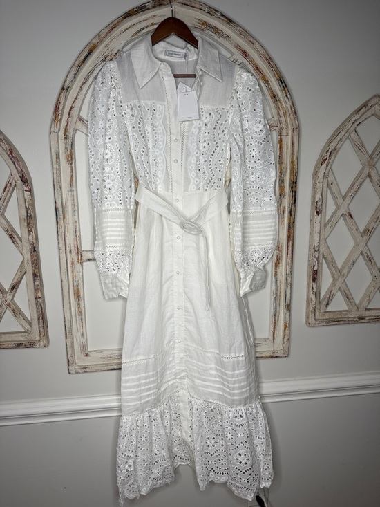 Saint Armont Lara Maxi Shirt Dress In Ivory- Sz Small- NWT $392 MSRP - Picture 6 of 12